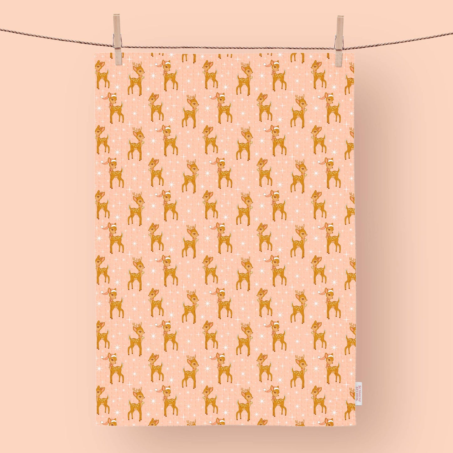 Kitchen Tea Towel | Retro Deer