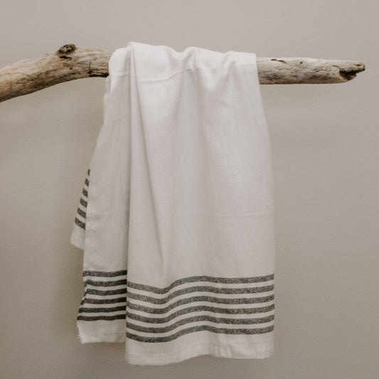 Hand Towel |  Black Stripes