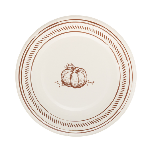 Autumn Paper Plates | Pumpkin