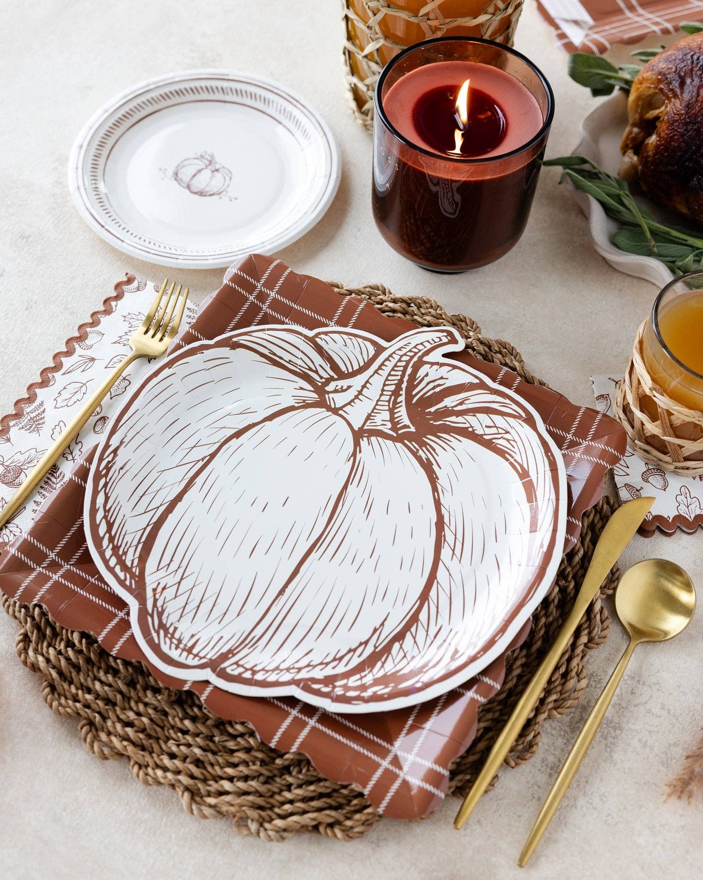 Autumn Paper Plates | Pumpkin
