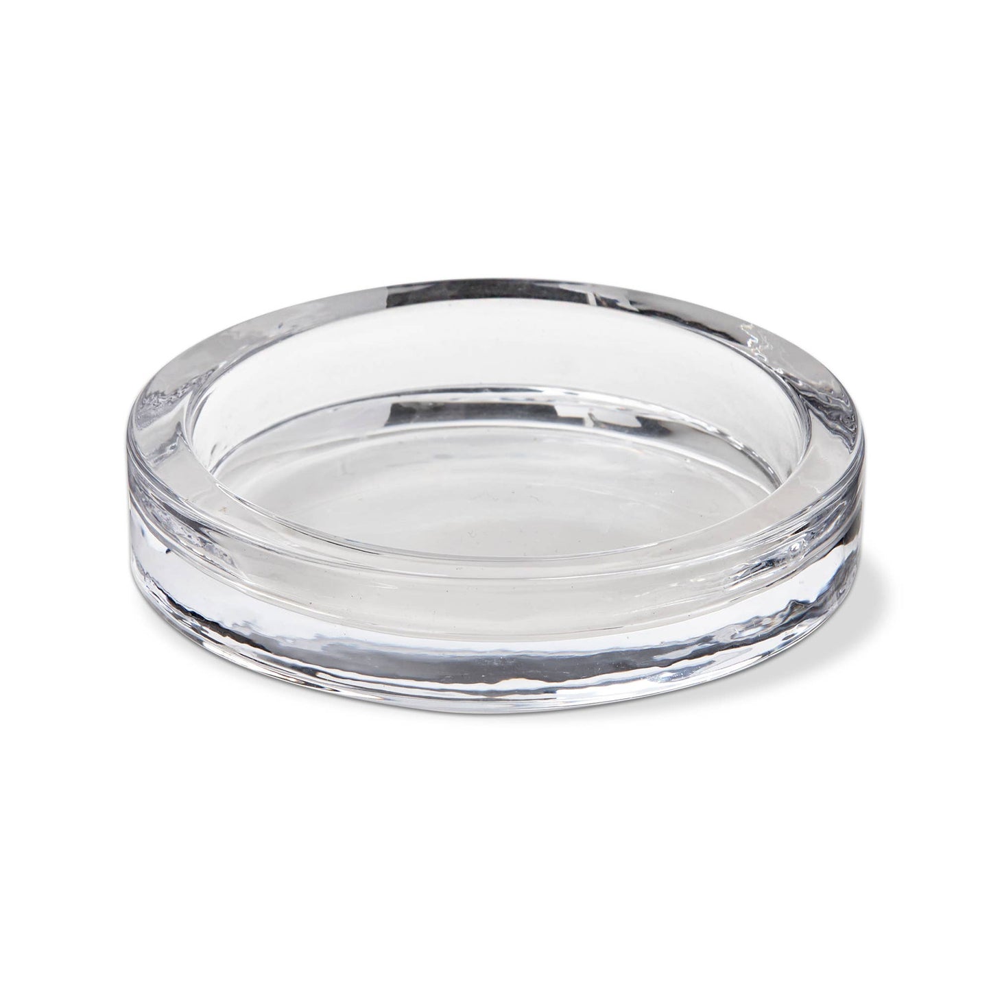 Glass Candle Plate Small - Clear