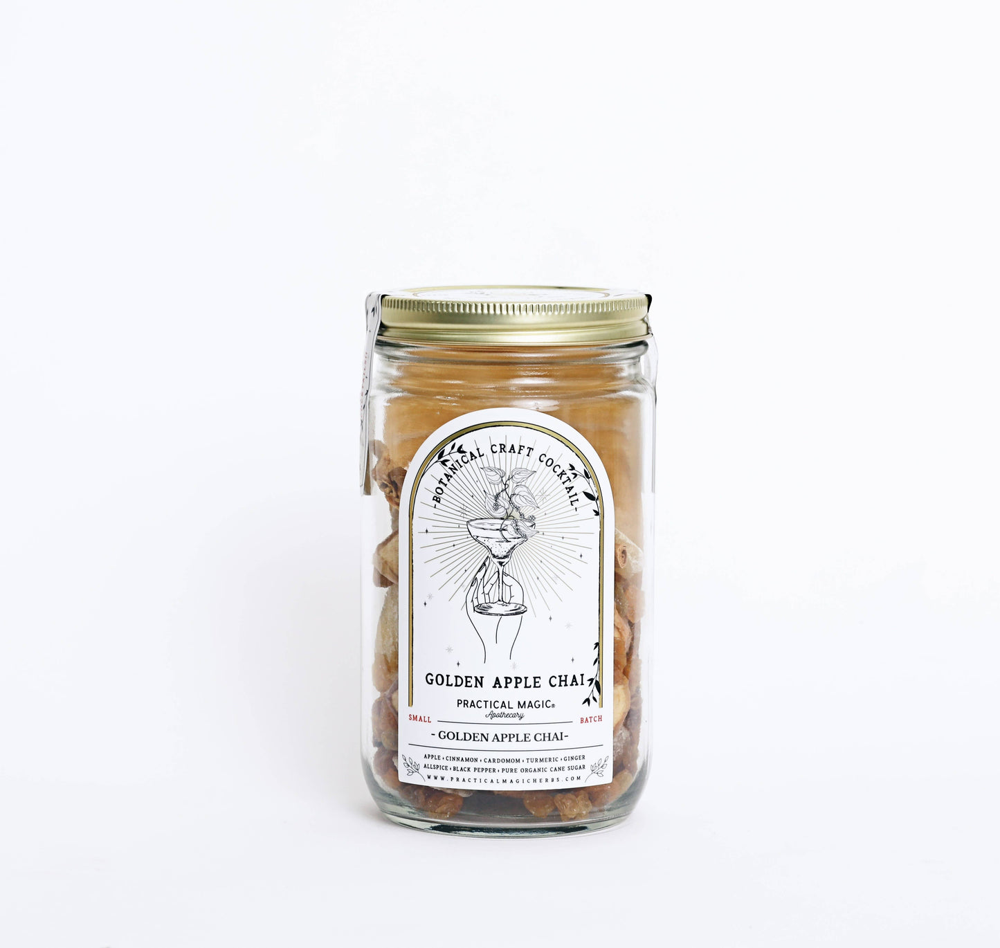 Golden Apple Chai Craft Cocktail / Mocktail Drink Kit in Jar