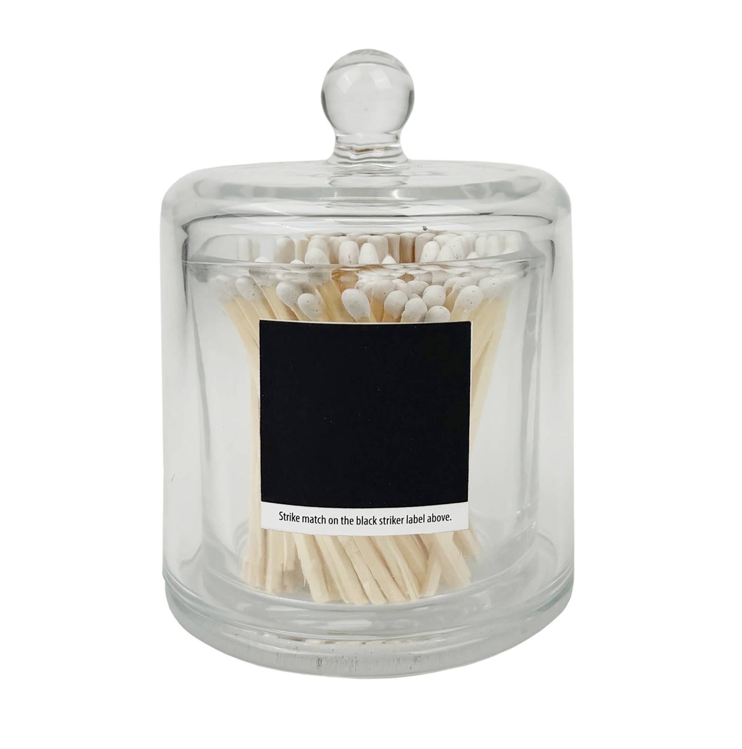 Glass Jar with Lid & 120 Wooden Matches