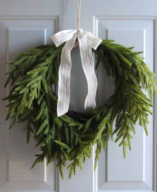 Wreath | Twig & Soft Touch Evergreen Norfolk
