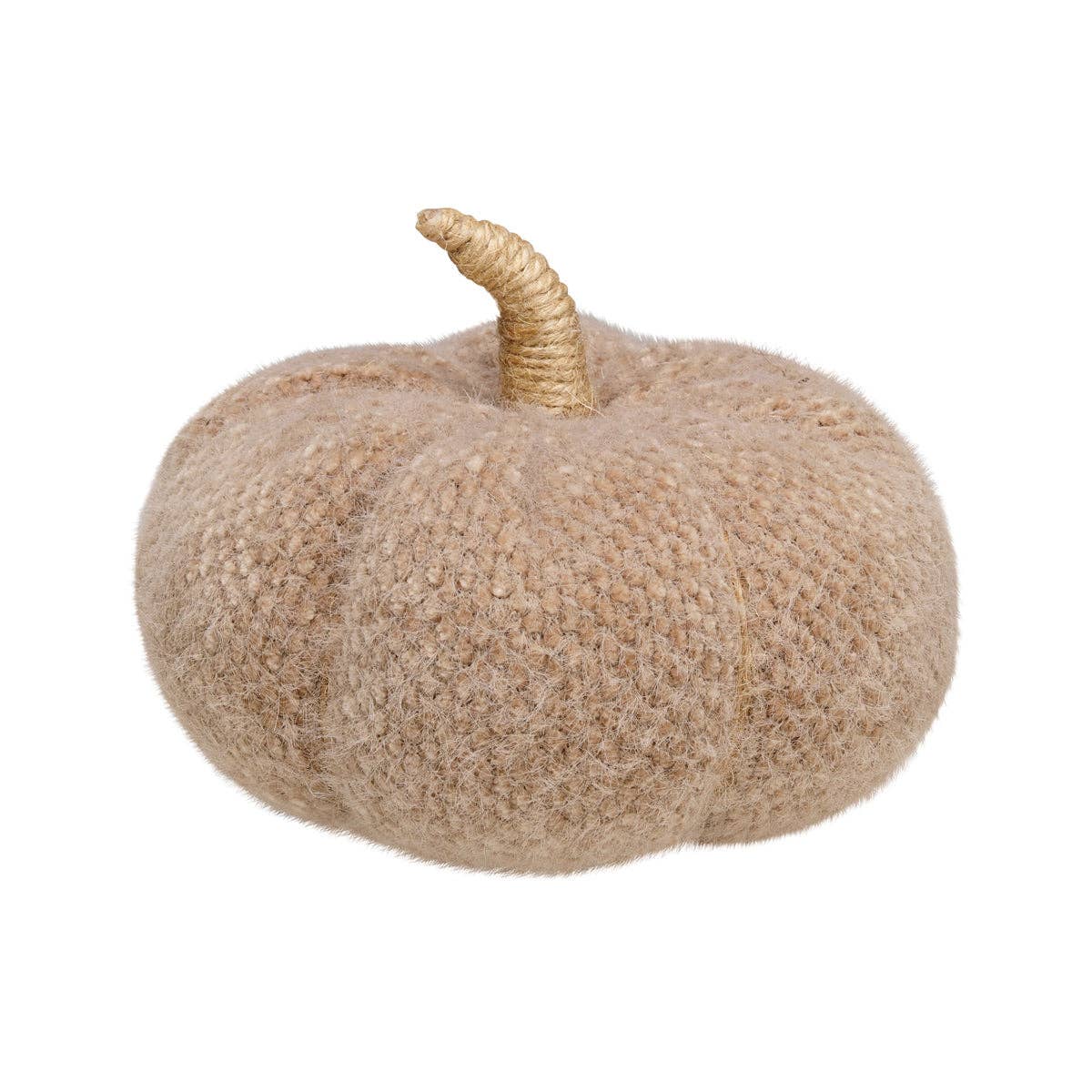 Med. Tan Fuzzy Fabric Pumpkin