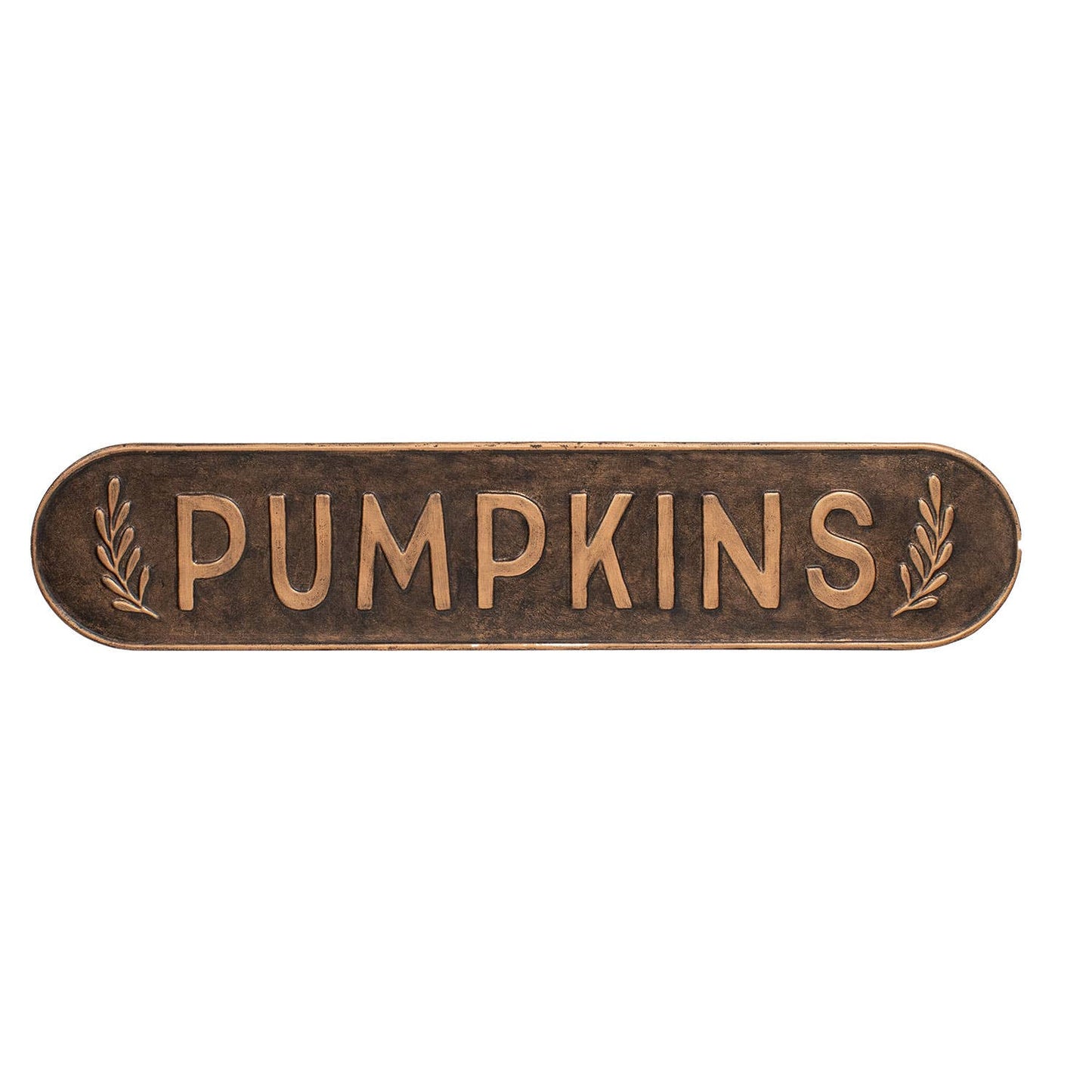 Pumpkins Brown Metal Sign