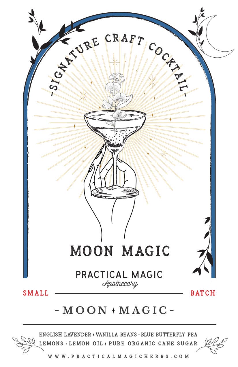 Moon Magic Craft Cocktail / Mocktail Drink Kit in Glass Jar