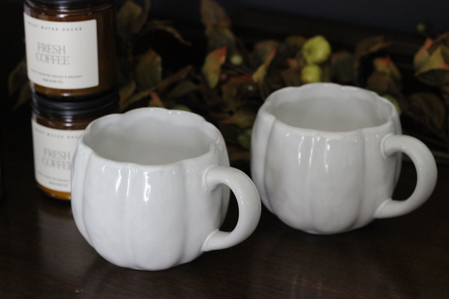 Oliver Pumpkin Mug  | Antique White