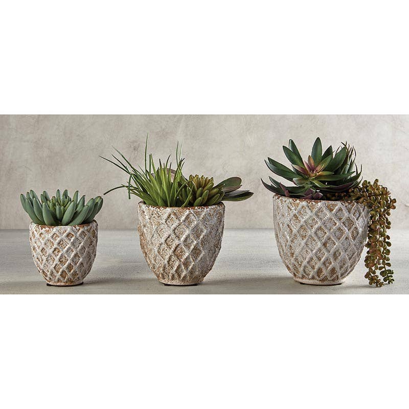 Diamond Pattern Pot - Medium