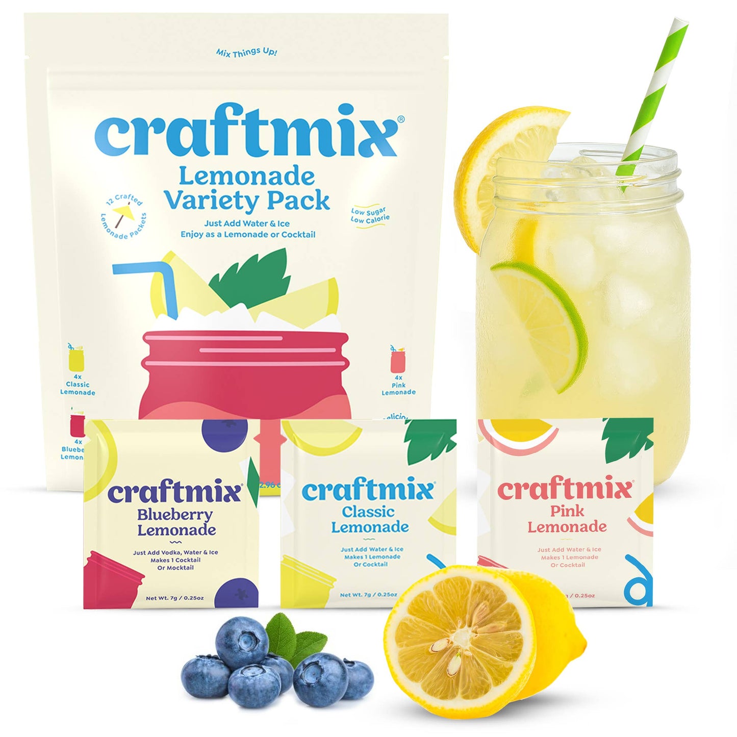Lemonade Variety Pack Cocktail Mixers -6 Serving Multipack