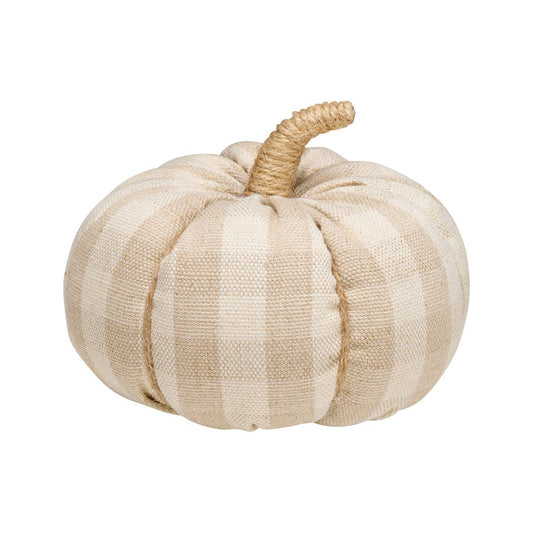 Med. Tan Check Fabric Pumpkin