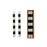 Unscented Taper Candles w/ Stripes