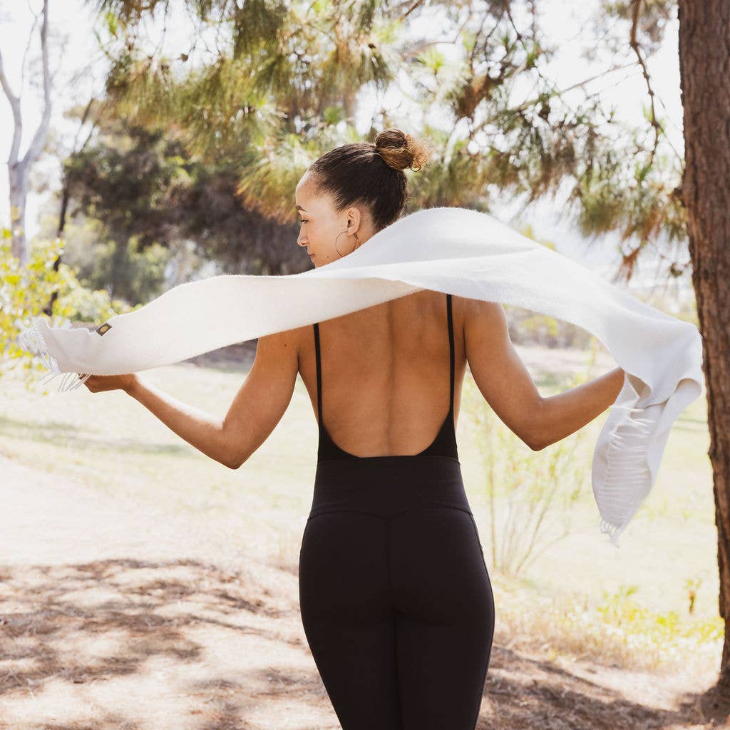 100% Baby Alpaca Scarf - Porcelain