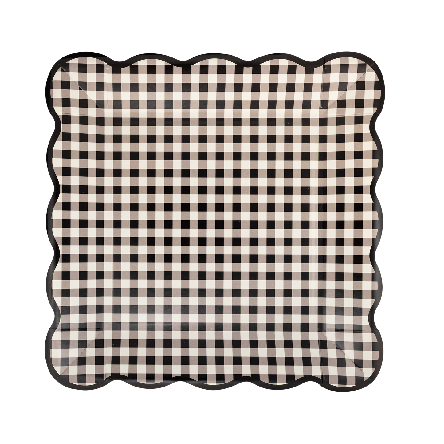Autumn Paper Plates | Black Gingham