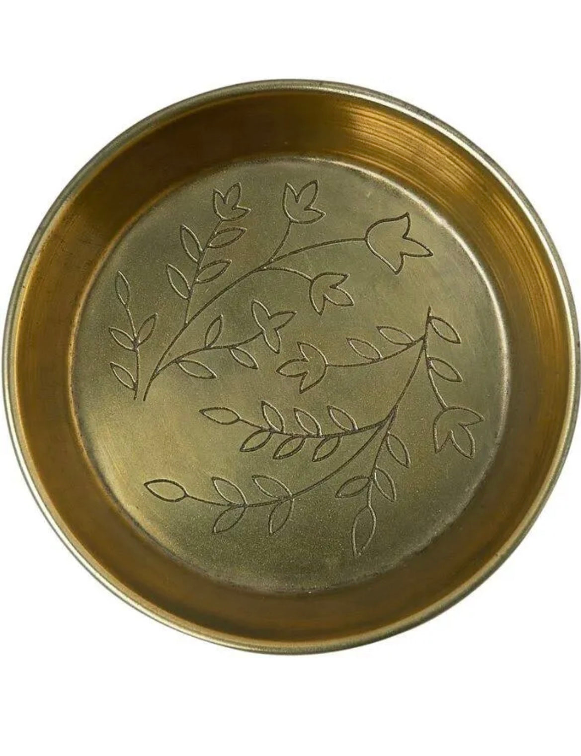 Gold Metal Trinket Tray | 4 1/4"