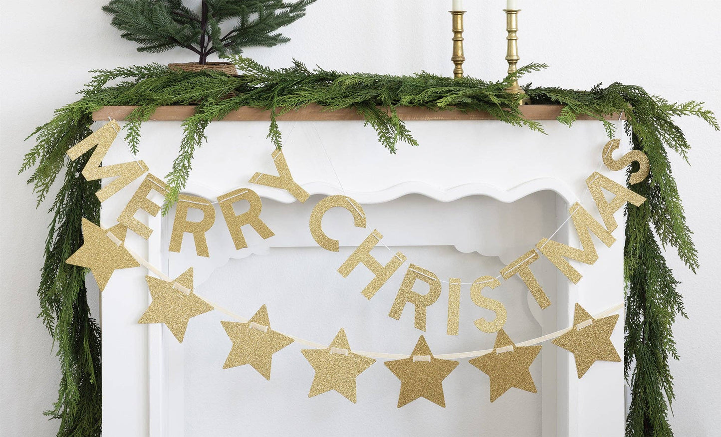 Chunky Gold Glitter Star Banner
