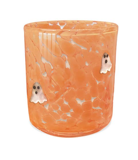 Ghost Icon Confetti Halloween Candle