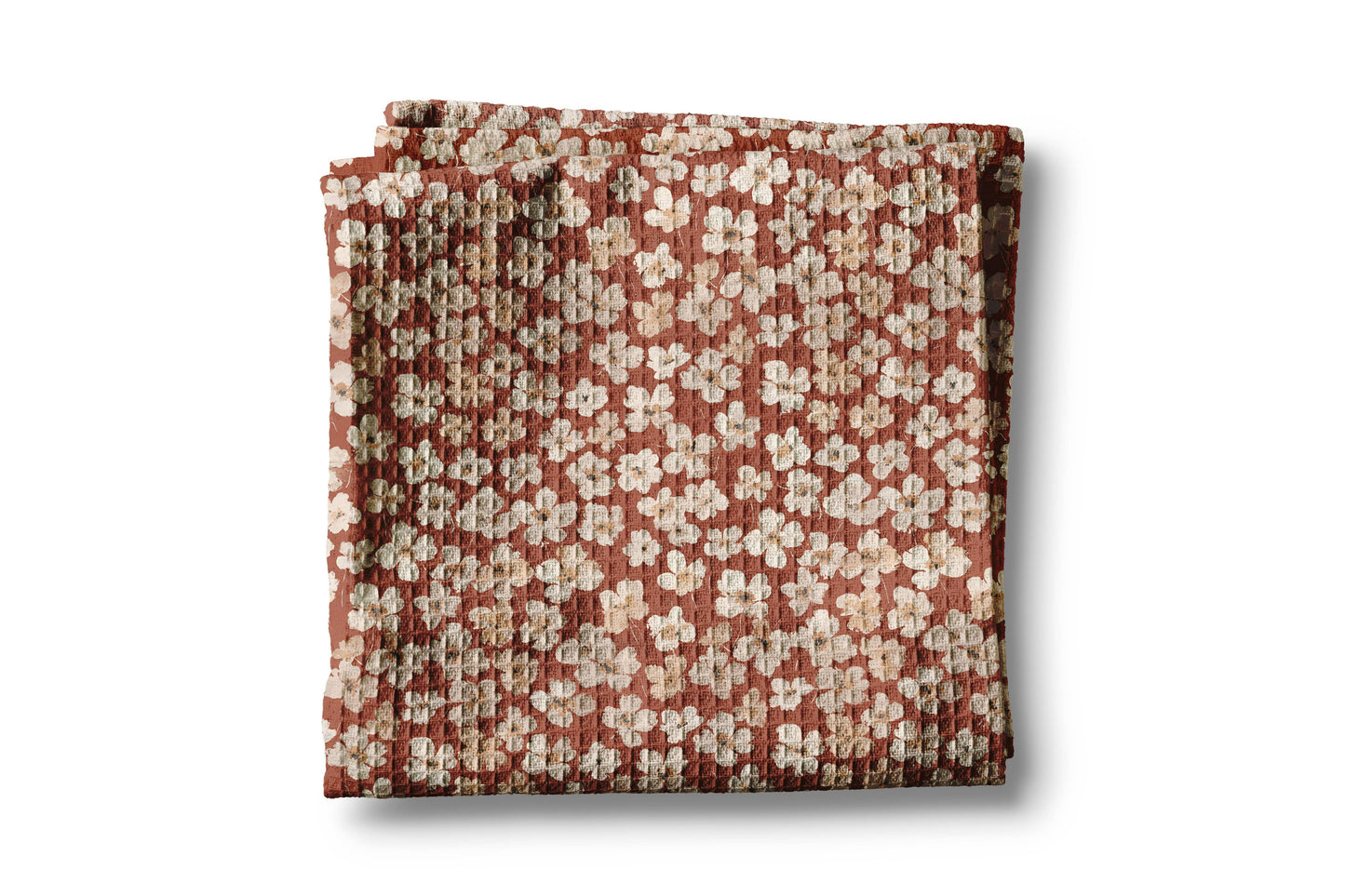 Fall Autumn Floral Waffle Weave Kitchen Towel