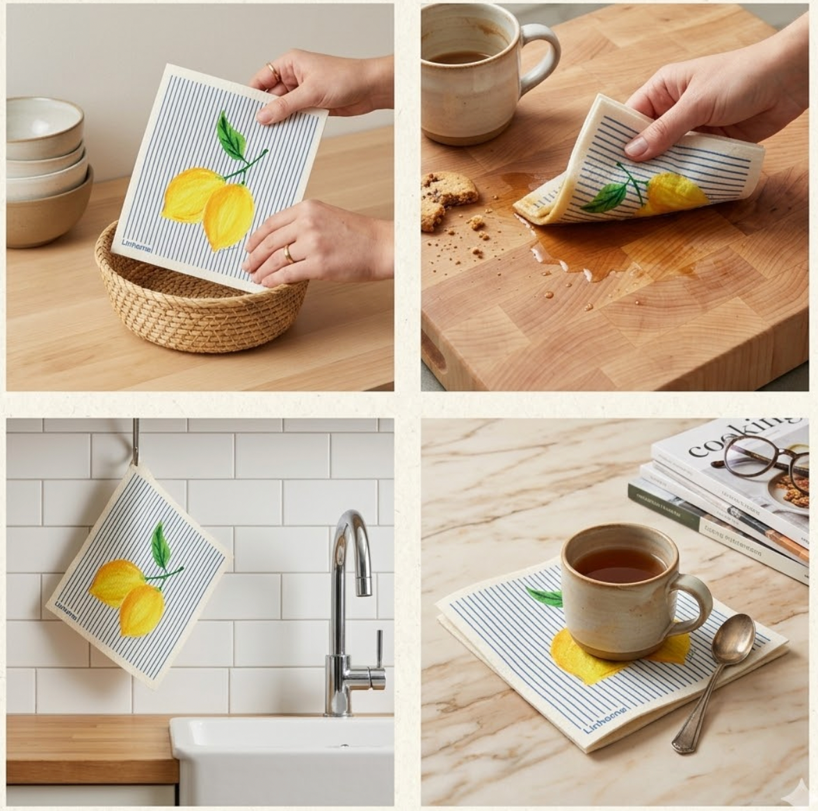 Lemon Zest Stripe | Swedish Dishcloth
