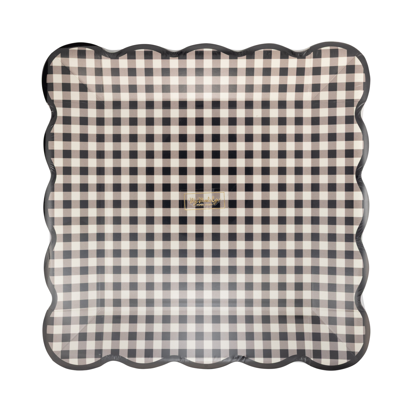 Autumn Paper Plates | Black Gingham