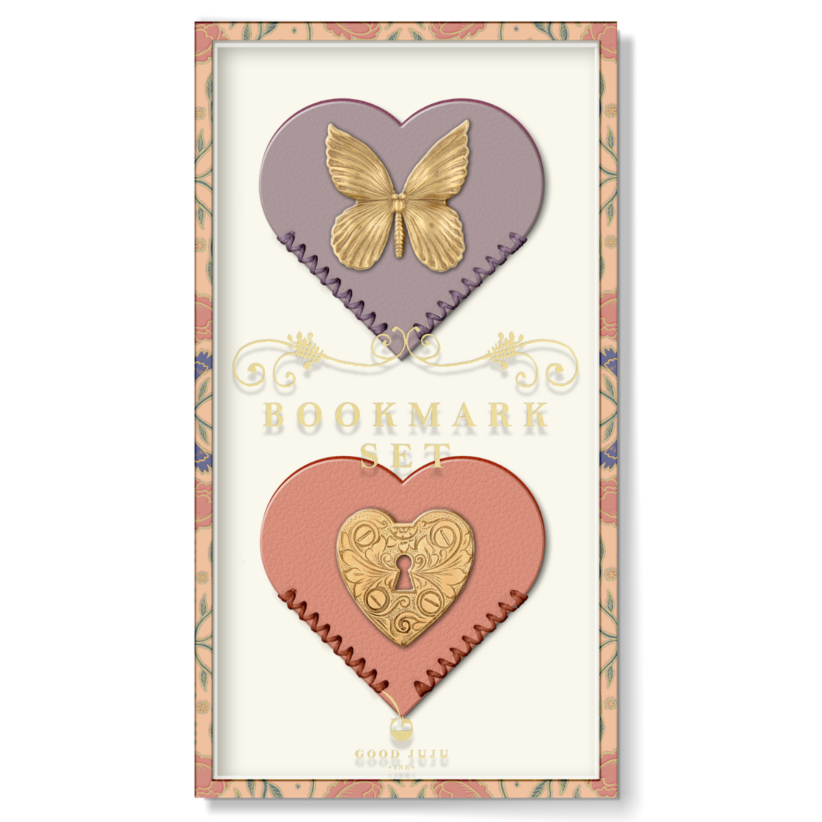 Gold Charm Corner Bookmark Set of 2