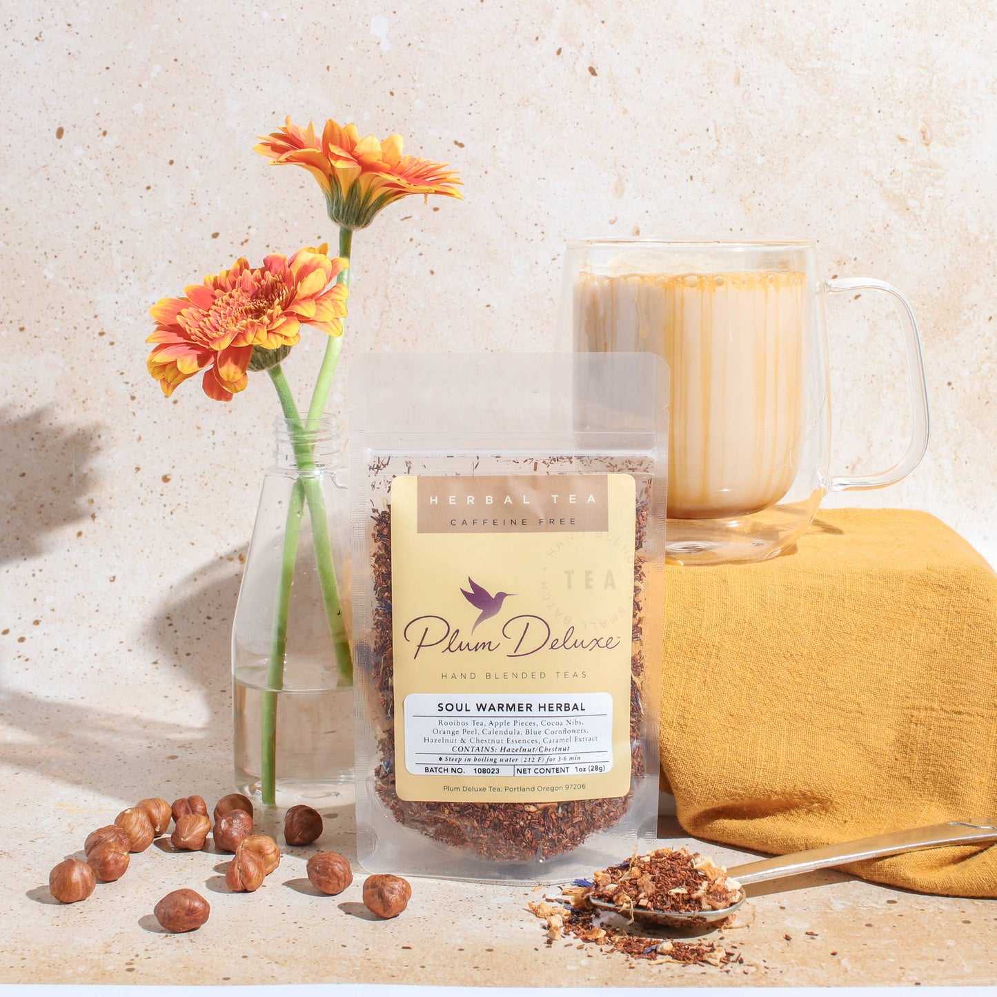 Tea | Soul Warmer Herbal | Loose Leaf Tea Chestnut Nutty Caramel