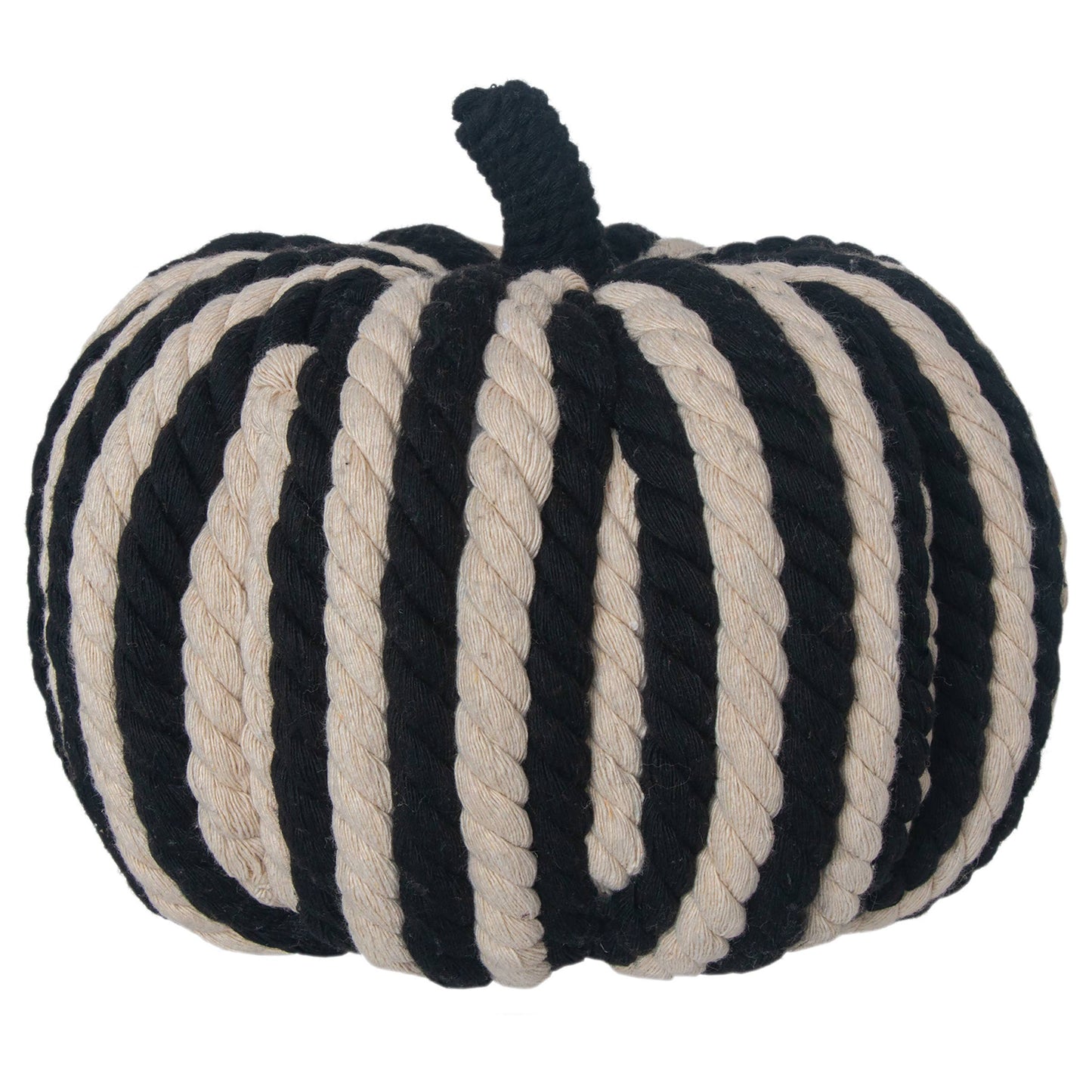 Pumpkin | Handcrafted Black & Cream Stripe | Halloween