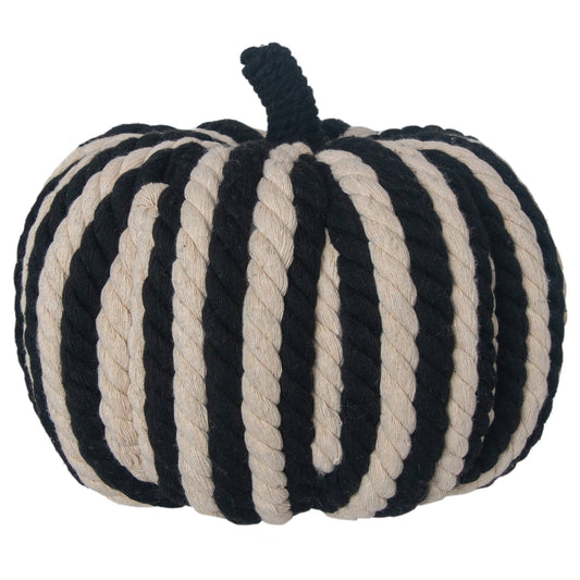 Pumpkin | Handcrafted Black & Cream Stripe | Halloween
