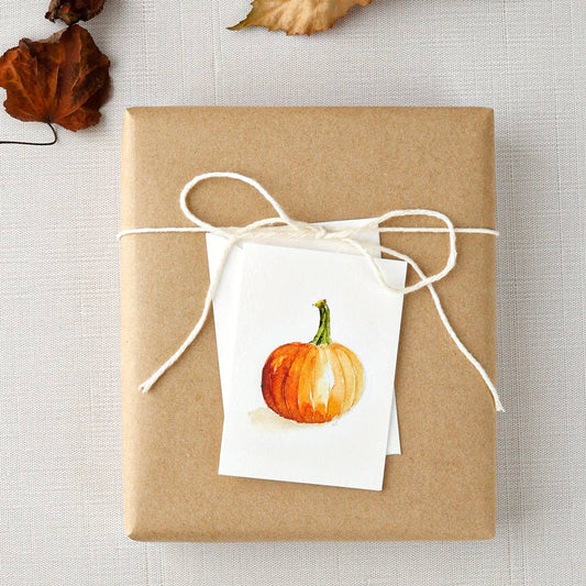Mini Notecard | Orange Pumpkin