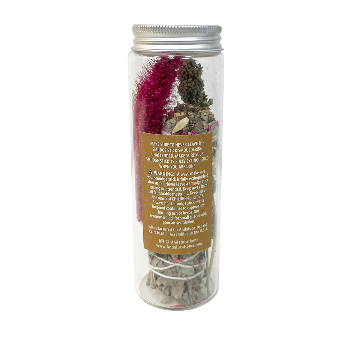 White Sage Smudging Jar with Aveena Accents