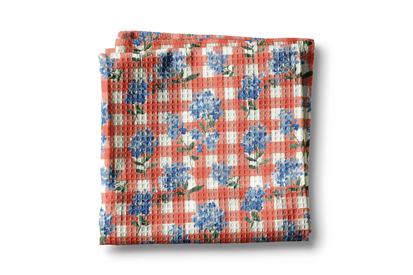 Hydrangea Red White Blue Flag Kitchen Towel