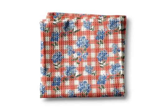 Hydrangea Red White Blue Flag Kitchen Towel