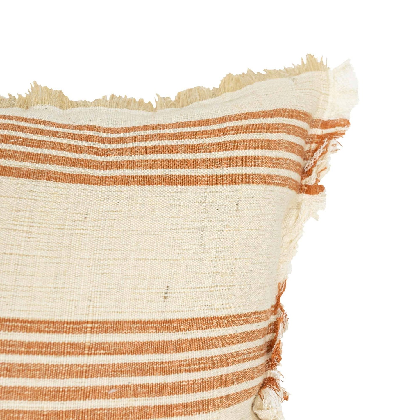 Edaline 18x18 Terracotta Striped Throw Pillow, Fall Decor