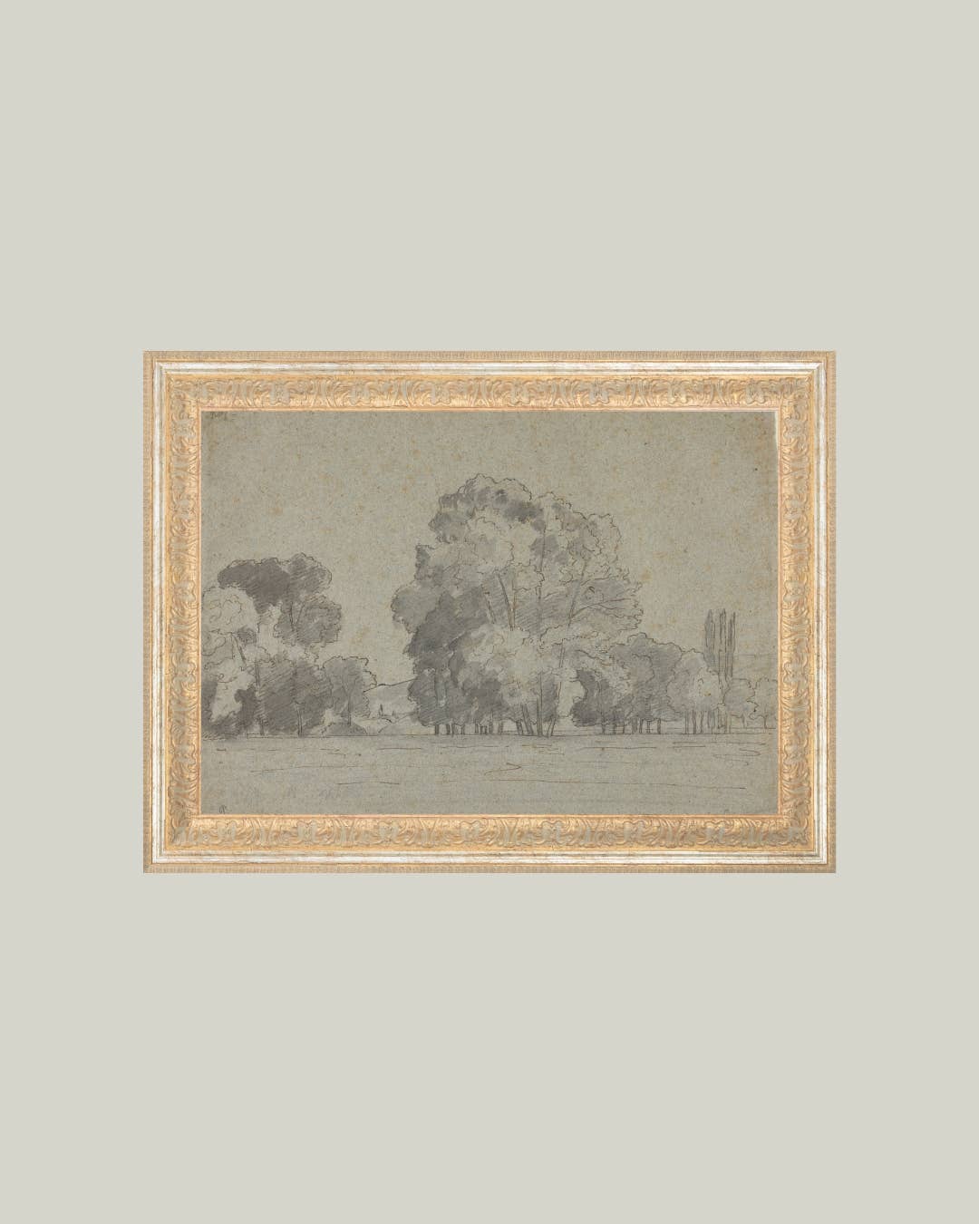 Grove Of Trees Framed Antique Art