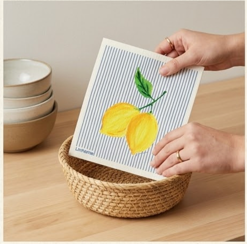 Lemon Zest Stripe | Swedish Dishcloth