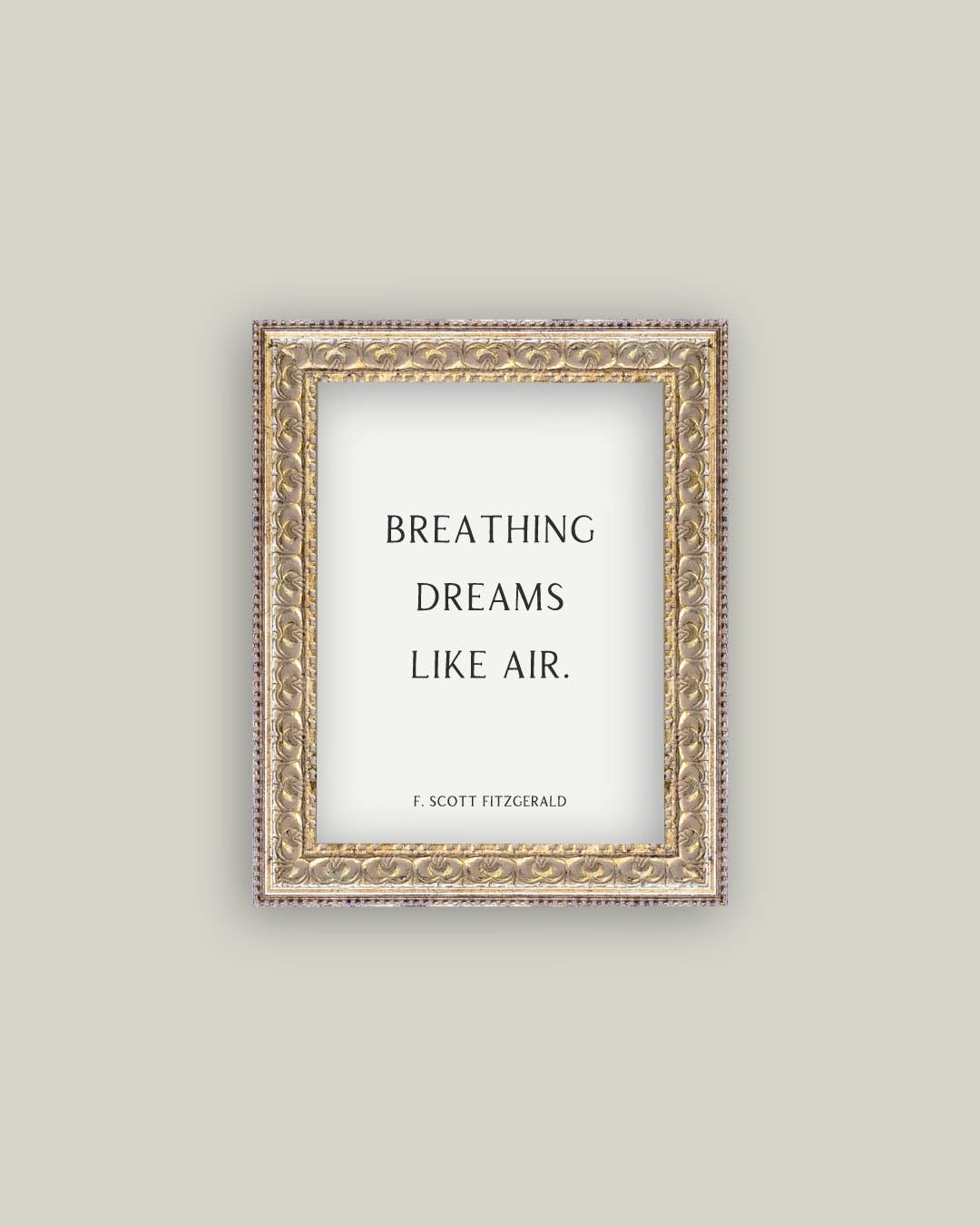 Breathing Dreams Like Air Framed Antique Print