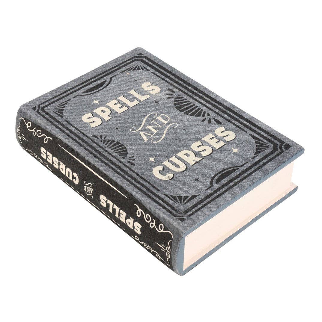 Spells and Curses Book Shaped  Halloween Storage Box