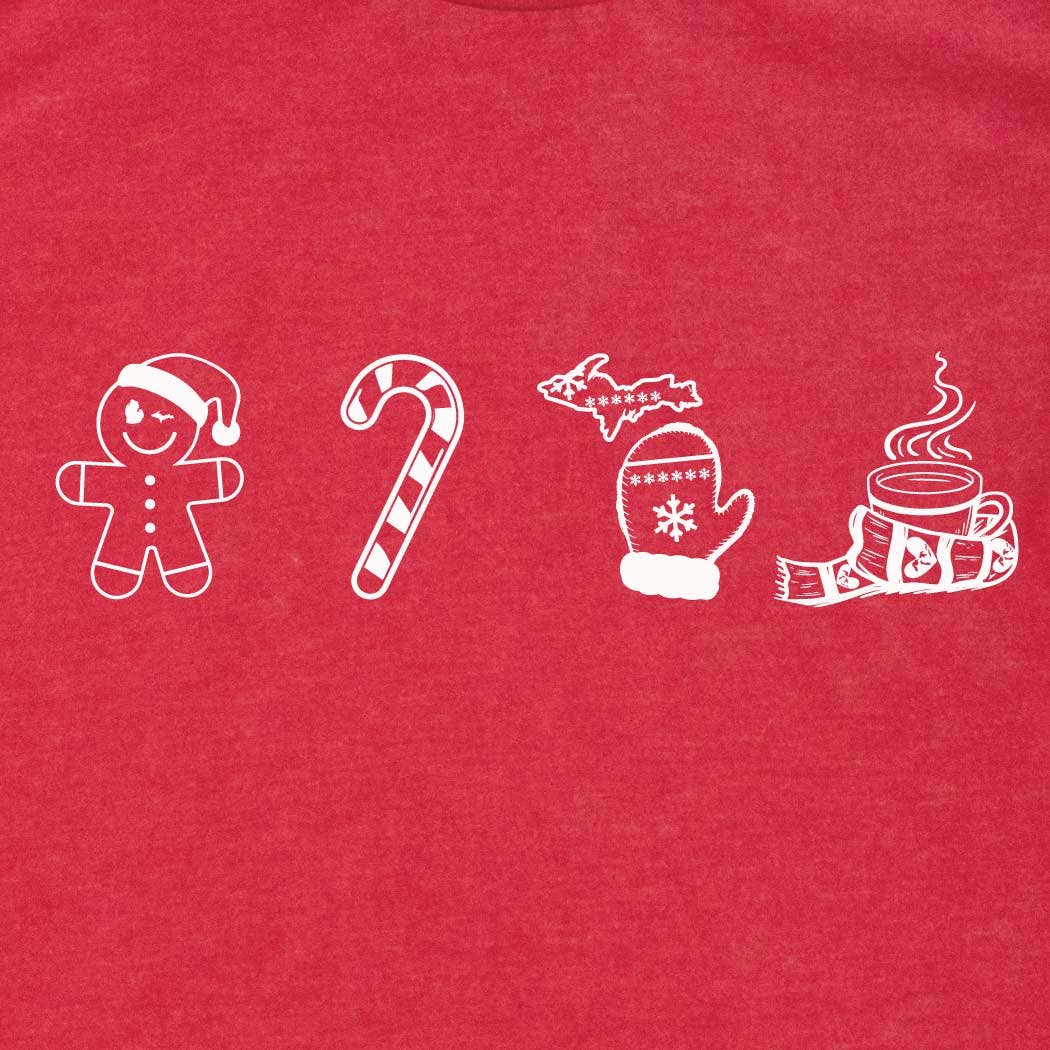 Holiday Vibes Tee: M / Heather Red