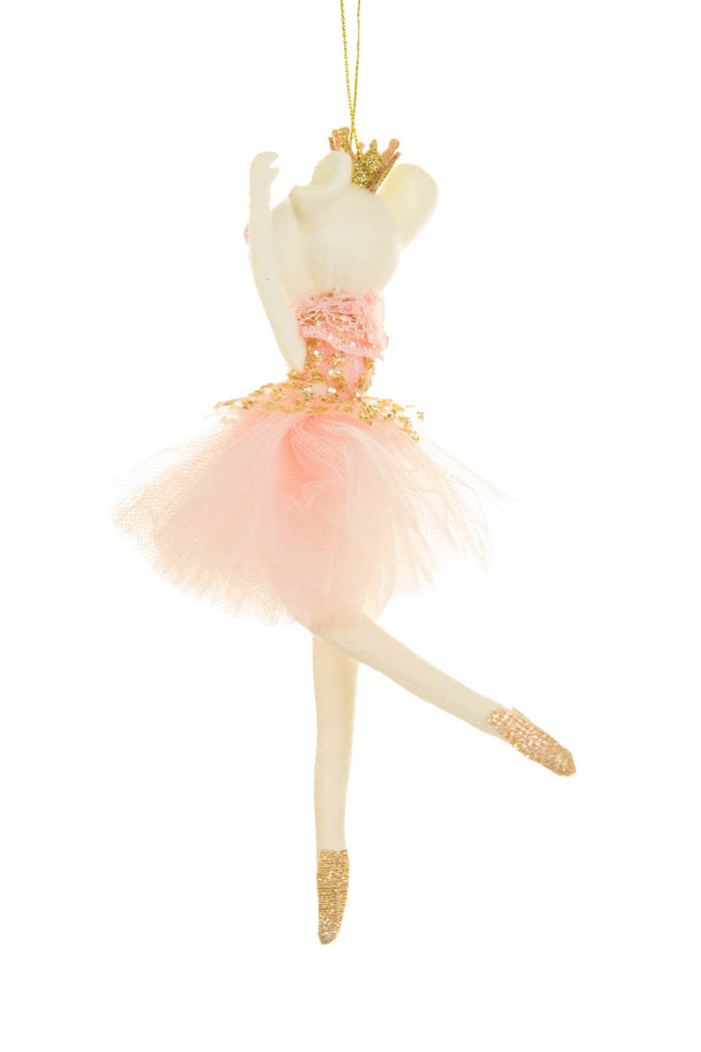 Dancing Pink Ballerina Mouse Ornament