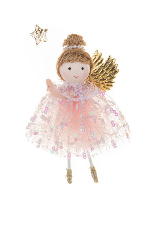 Pink Cherubic Angel Ornament