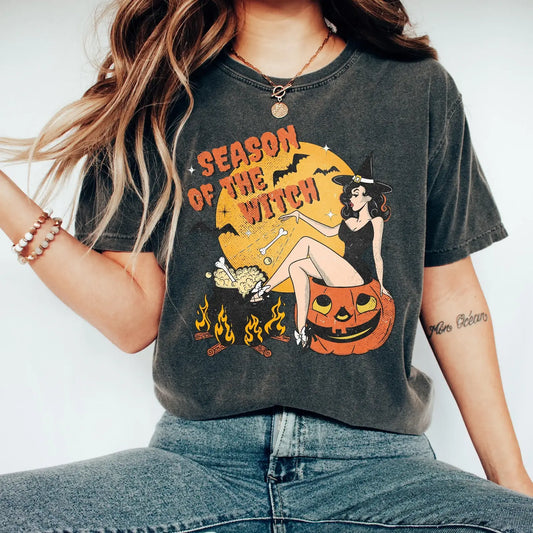 Season Of The Witch Halloween Retro T-Shirt