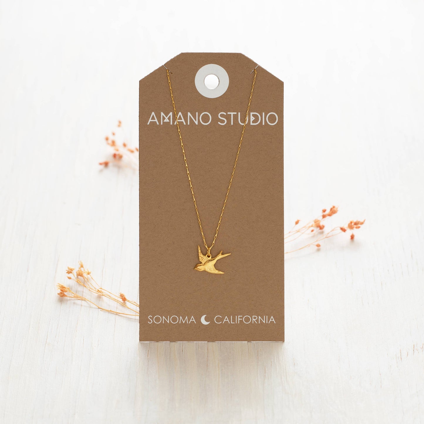 Tiny Swallow Bird Necklace