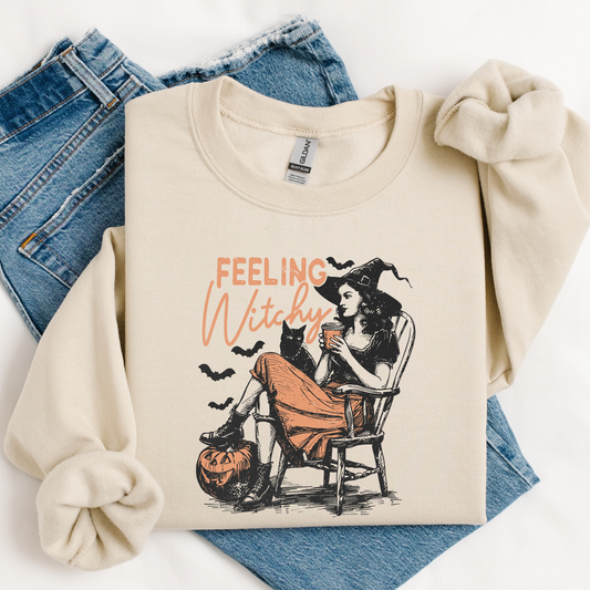 Feelin' Witchy Graphic Crewneck Sweatshirt