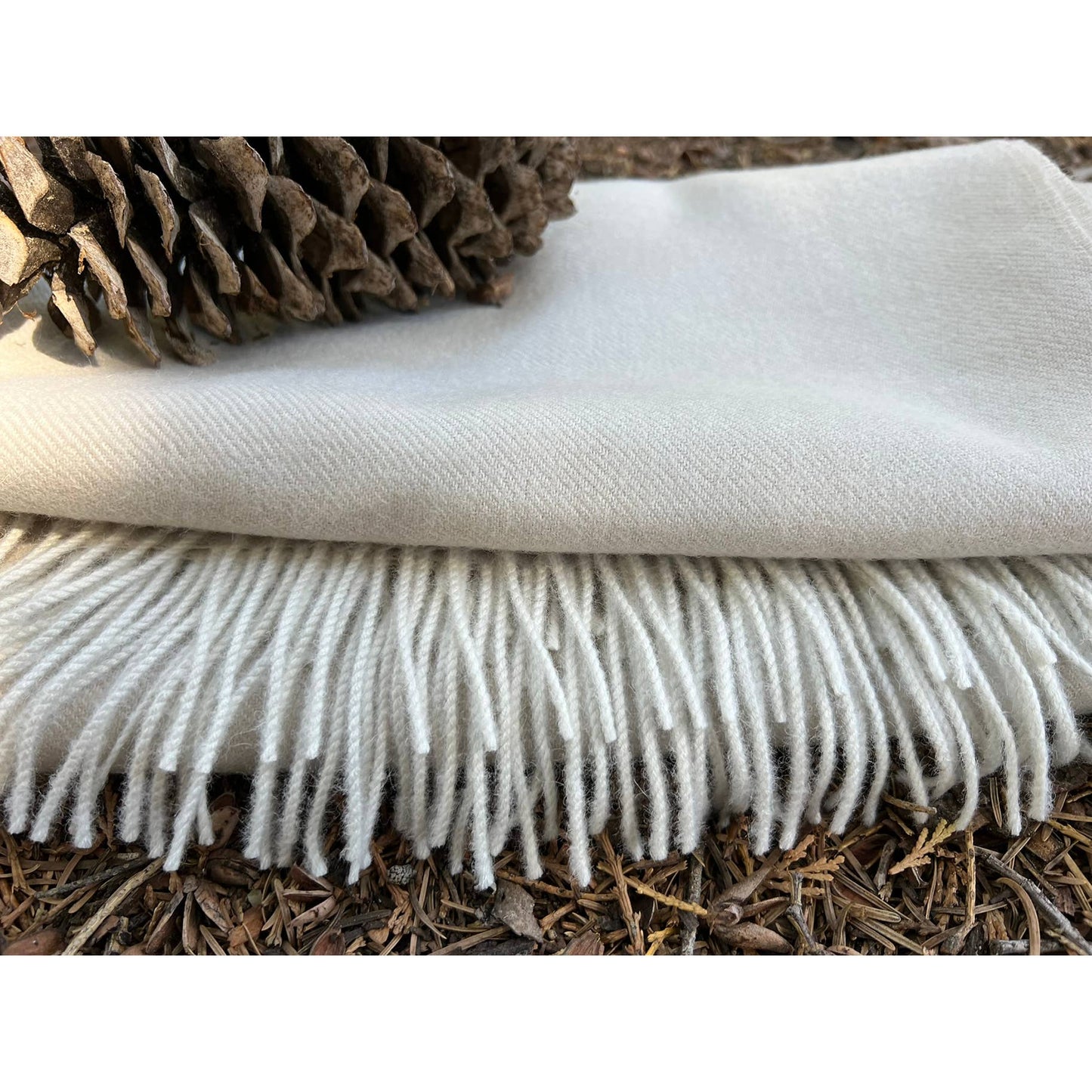 100% Baby Alpaca Scarf - Porcelain