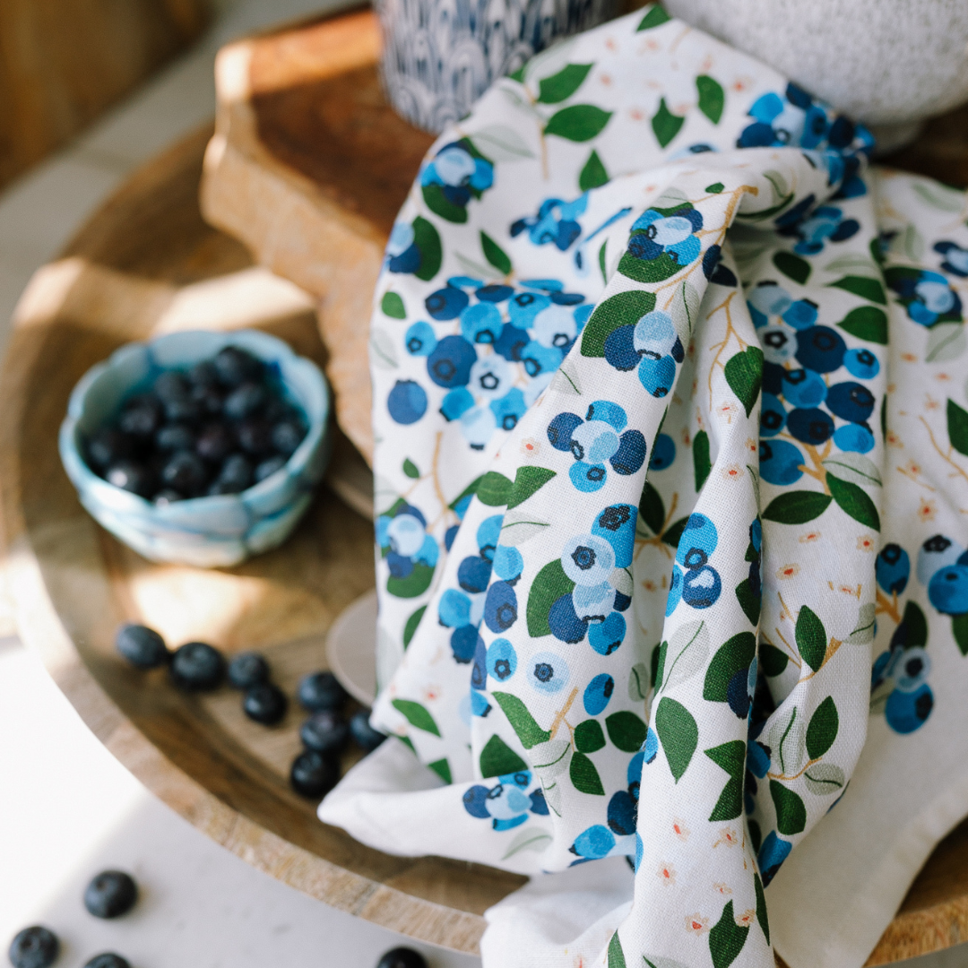 Blueberry Field Tea Towel