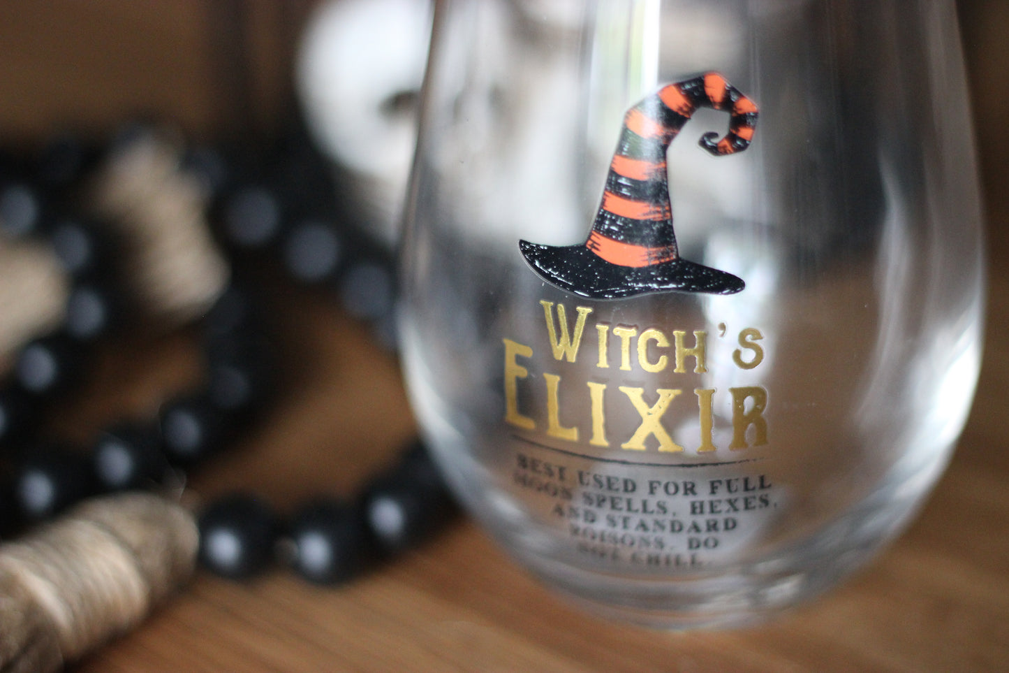 Witch's Elixir Stemless Wine Glass