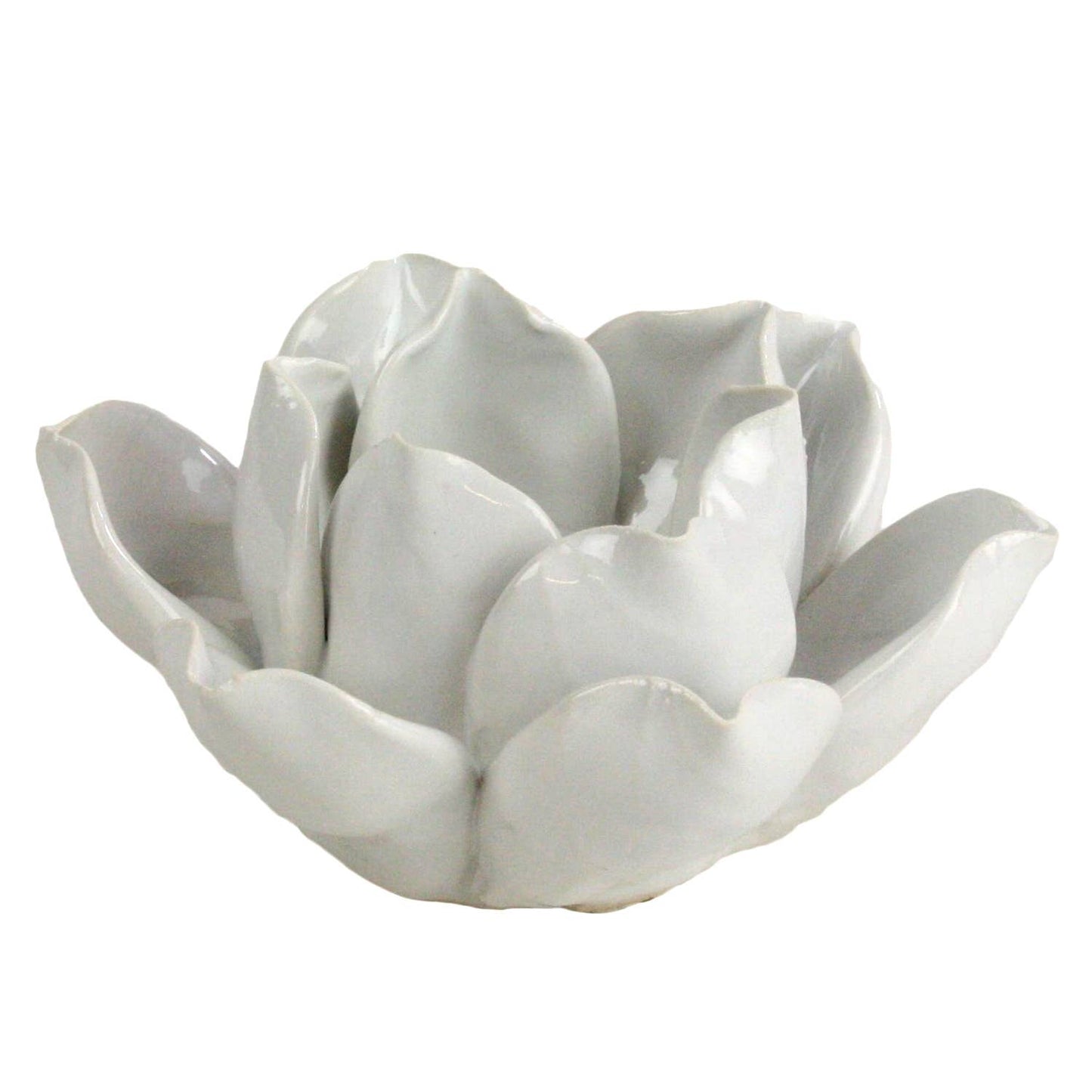 Lotus Tea Light Holder - White