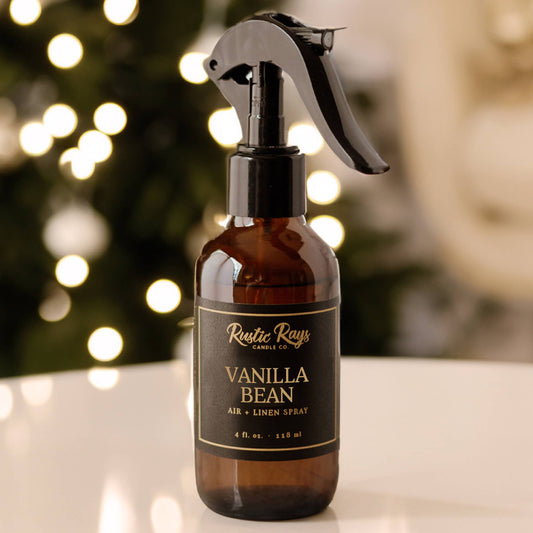 Vanilla Bean Winter Room Linen Spray - Amber Bottle - 4 oz