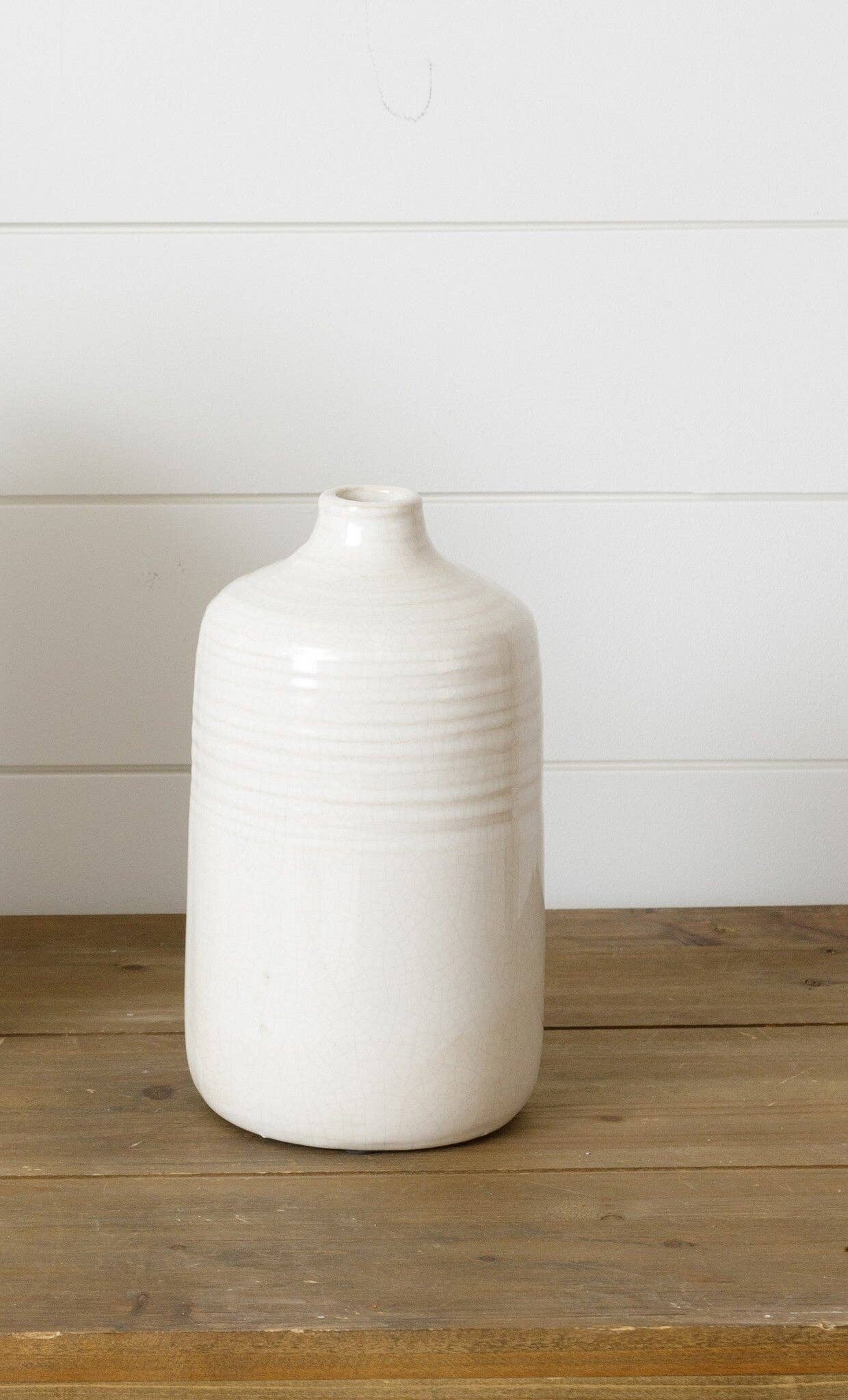 Cream Crackled Vase
