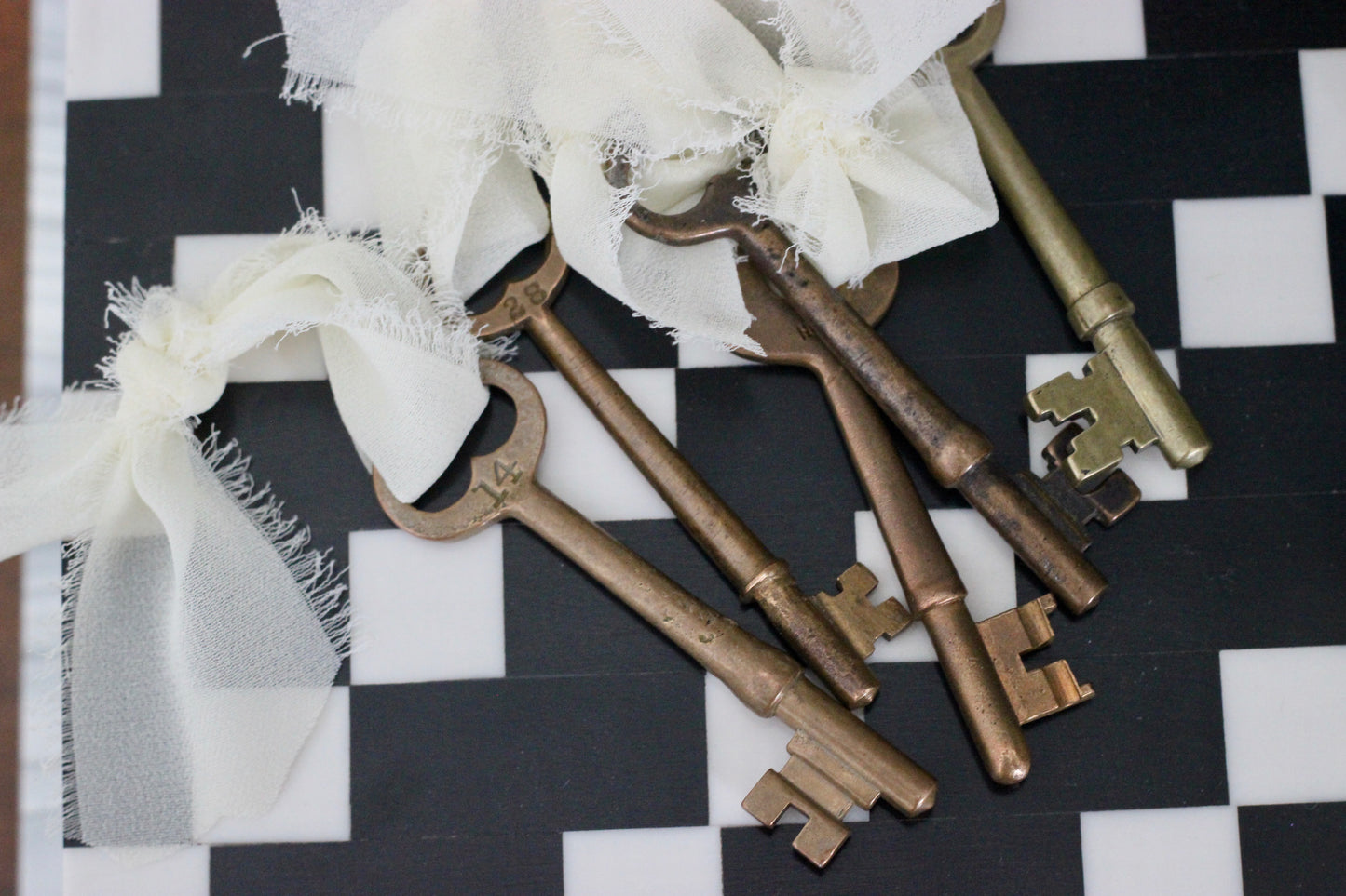 Found //  Antique Brass + Bronze Skeleton Keys